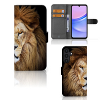 Samsung Galaxy A15 Telefoonhoesje met Pasjes Leeuw
