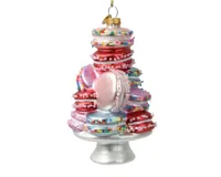 Decoris kerstornament glas stapel macarons 13.5cm Decoris kerstornament glas stapel macarons 13.5cm