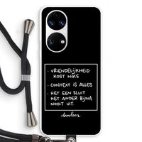 Mijn Motto's: Huawei P50 Transparant Hoesje met koord