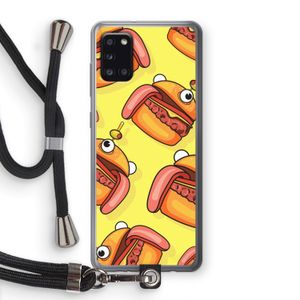 Hamburger: Samsung Galaxy A31 Transparant Hoesje met koord