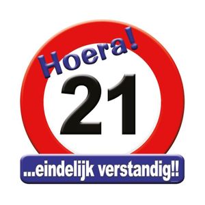 Huldeschild Hoera 21 Jaar