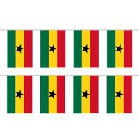 Landen vlaggenlijn Ghana - 2x - 300 cm - Ghanese slingers versiering - polyester stof