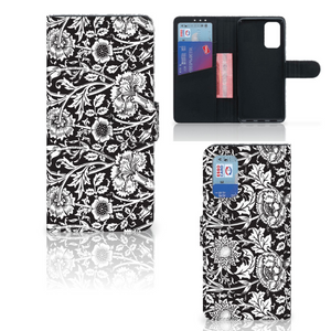 Samsung Galaxy A32 4G Hoesje Black Flowers