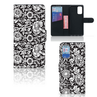 Samsung Galaxy A32 4G Hoesje Black Flowers