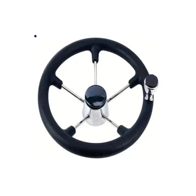 Titan Marine Stuurwiel Rvs Zwart Foam En Knop 35cm
