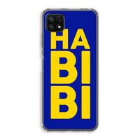 Habibi Blue: Samsung Galaxy A22 5G Transparant Hoesje