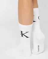 Calvin Klein 2-paar Crew dames sokken - Logo - katoenen hoge sokken voor vrouwen