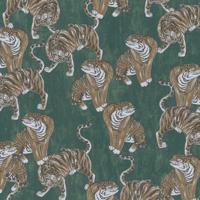 Dutch Wallcoverings Memento Br. - Groen/Bruin