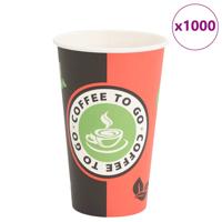 VidaXL Papieren koffiekopjes 1000 st 16oz 400 ml rood en zwart