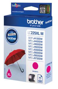 Brother LC-225XLM inktcartridge 1 stuk(s) Origineel Magenta