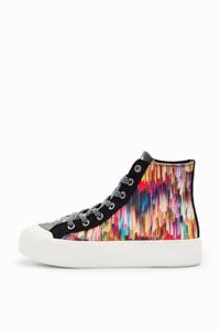 Hoge sneaker met glitch-patch - MATERIAL FINISHES - 41