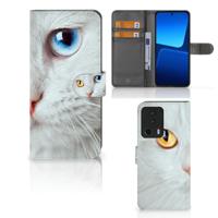 Xiaomi 13 Lite | Telefoonhoesje | Met pasjeshouder | Witte Kat