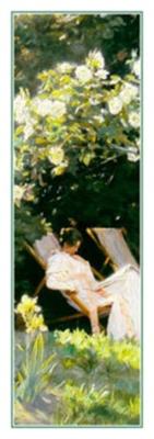 Kunstdruk Peter Severin Krøyer - Havepartie med Marie Kroyer 25x70cm