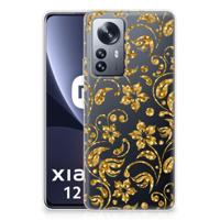 Xiaomi 12 Pro | TPU Case | Gouden Bloemen