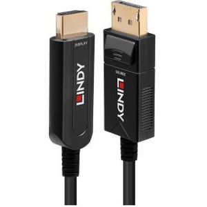 Lindy 38490 video kabel adapter 10 m DisplayPort HDMI Type A (Standaard) Zwart