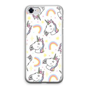 Rainbow Unicorn: iPhone 8 Transparant Hoesje