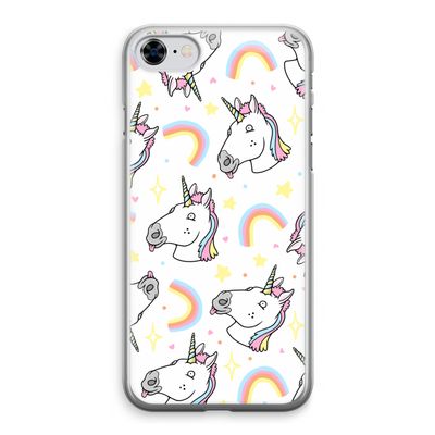 Rainbow Unicorn: iPhone 8 Transparant Hoesje