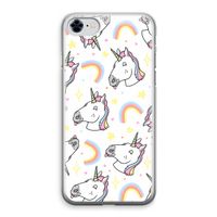 Rainbow Unicorn: iPhone 8 Transparant Hoesje