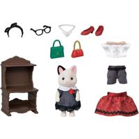 SYLVANIAN FAMILIES 5462 De modieuze koffer en grote zus Tweekleurige kat