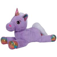 Knuffeldier Eenhoorn Mistica - zachte pluche stof - paars - 30 cm