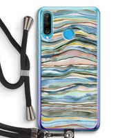 Watercolor Agate: Huawei P30 Lite Transparant Hoesje met koord