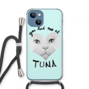 You had me at tuna: iPhone 13 mini Transparant Hoesje met koord