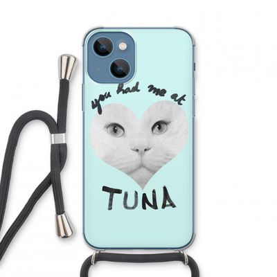 You had me at tuna: iPhone 13 mini Transparant Hoesje met koord