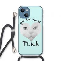 You had me at tuna: iPhone 13 mini Transparant Hoesje met koord