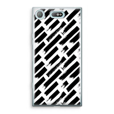 Zwarte vegen: Sony Xperia XZ1 Compact Transparant Hoesje