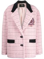 ETRO floral-embroidery virgin wool-blend coat - Rose - thumbnail