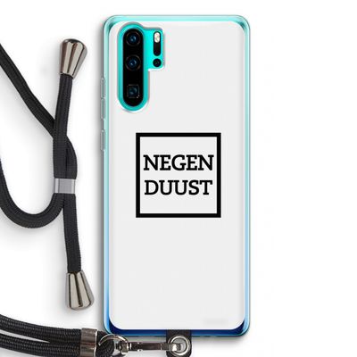 Negenduust vierkant: Huawei P30 Pro Transparant Hoesje met koord