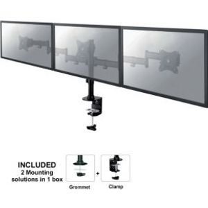 NeoMounts Flat Screen Desk mount (10-27 ) desk clamp/grommet - [NM-D135D3BLACK]