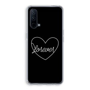 Forever heart black: OnePlus Nord CE 5G Transparant Hoesje