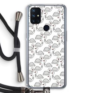 Zwanen: OnePlus Nord N10 5G Transparant Hoesje met koord