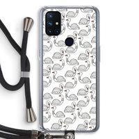Zwanen: OnePlus Nord N10 5G Transparant Hoesje met koord