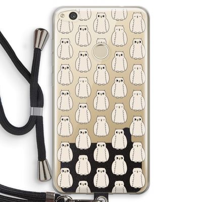 Uilen: Huawei Ascend P8 Lite (2017) Transparant Hoesje met koord