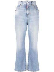 DSQUARED2 jean évasé court à taille haute - Bleu