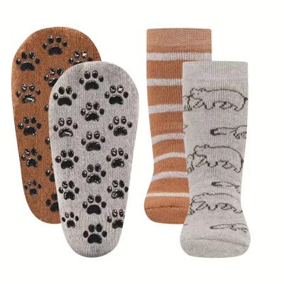 Ewers antislip sokken 2-pack Waldtiere Nougat Beige-27-30
