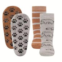 Ewers antislip sokken 2-pack Waldtiere Nougat Beige-27-30
