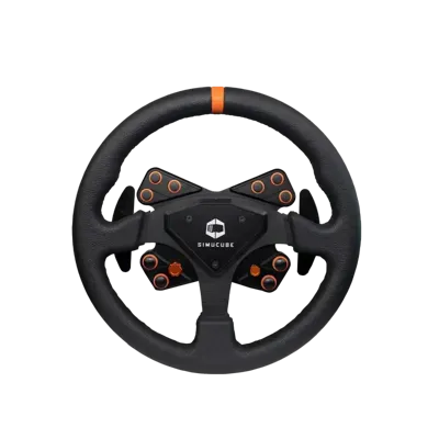 Simucube Tahko Round-23 Wheel Orange and Black Edition