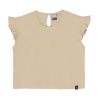 Ruffle Sleeve Cropped Top Sandshell