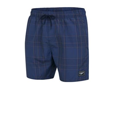 Speedo geruite zwemshort donkerblauw/oranje Speedo geruite zwemshort donkerblauw/oranje