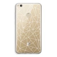 Geometrische lijnen wit: Huawei Ascend P8 Lite (2017) Transparant Hoesje Geometrische lijnen wit: Huawei Ascend P8 Lite (2017) Transparant Hoesje