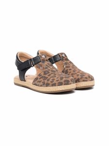 UGG Kids sandales Emmery à imprimé léopard - Marron