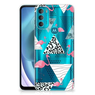 Motorola Moto G71 5G | TPU Hoesje | Flamingo Triangle