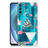 Motorola Moto G71 5G | TPU Hoesje | Flamingo Triangle