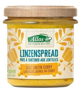 Linzenspread gele curry bio