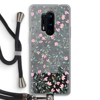 Sierlijke bloemen: OnePlus 8 Pro Transparant Hoesje met koord