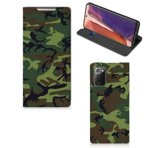 Samsung Galaxy Note20 Hoesje met Magneet Army Dark