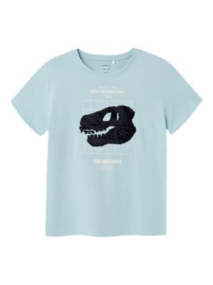 Name it zomer korte mouw t-shirt jongens - blauw - regular fit - NkmKurth